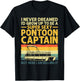 Funny Pontoon Captain Art Girl Pontoon Boat Lover T-Shirt - T-Shirt | Black