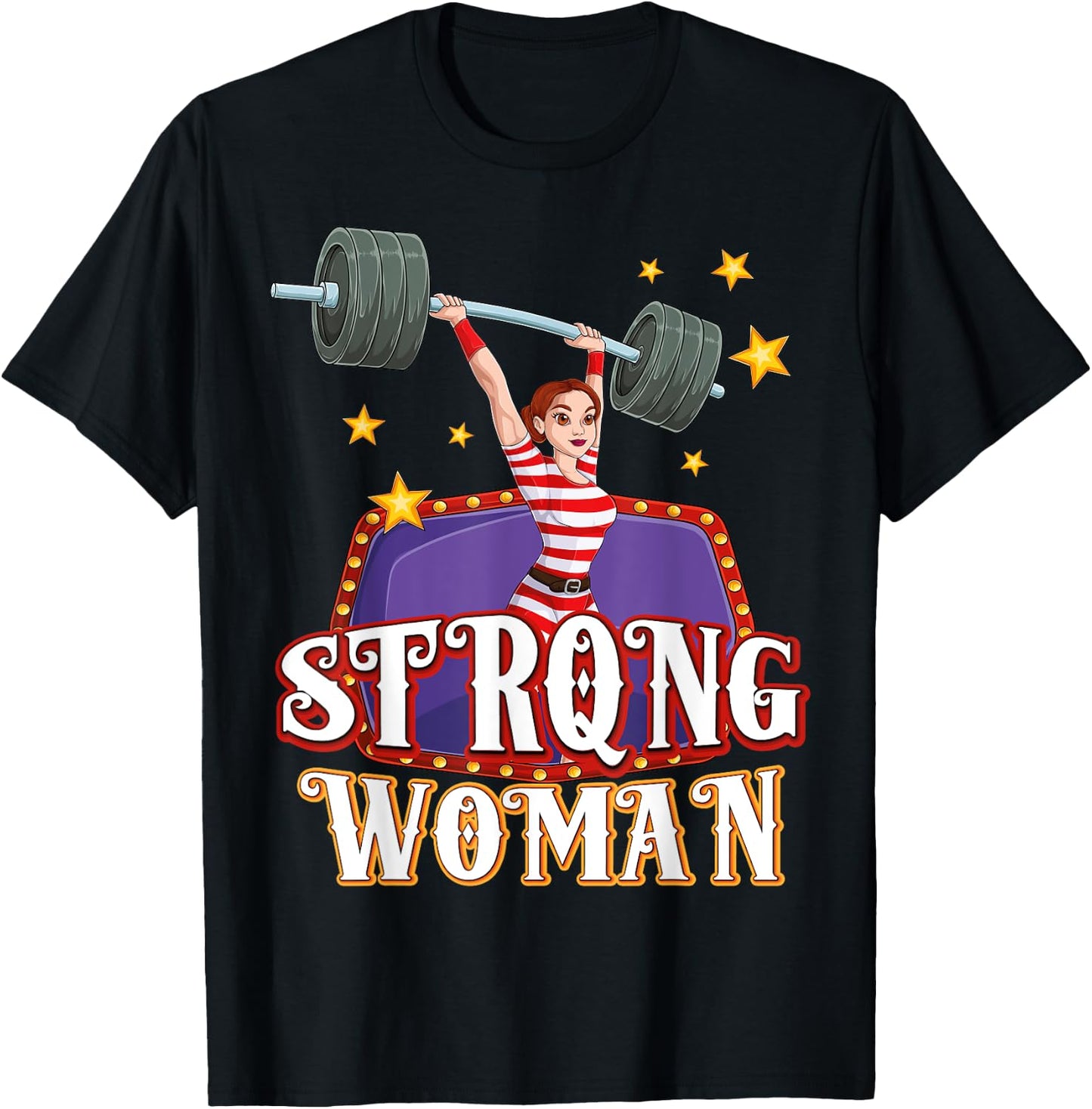 Strong Woman Costume Circus Staff Carnival Lovers Men Women T-Shirt - T-Shirt | Black