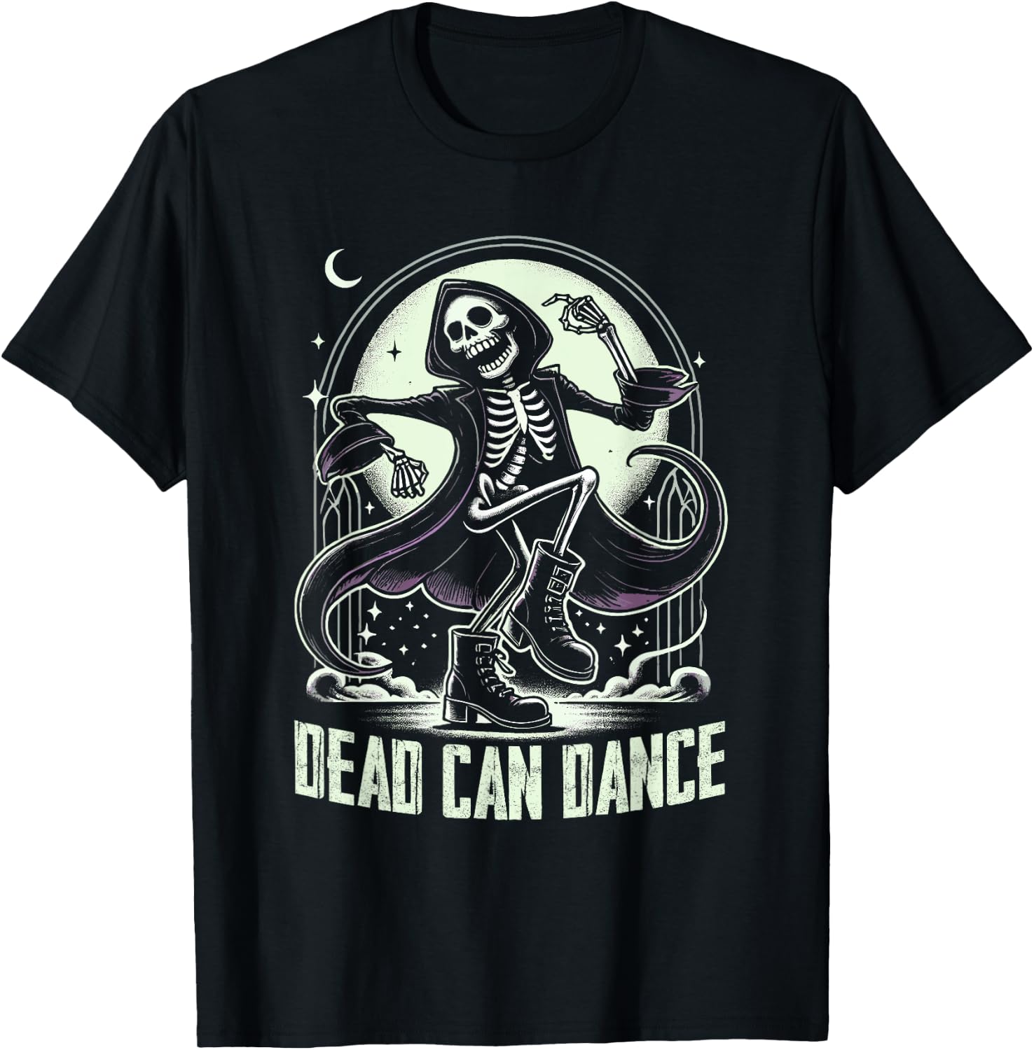Dark Humor Sayings Dead Can Dance for Gothic Enthusiasts T-Shirt - T-Shirt | Black