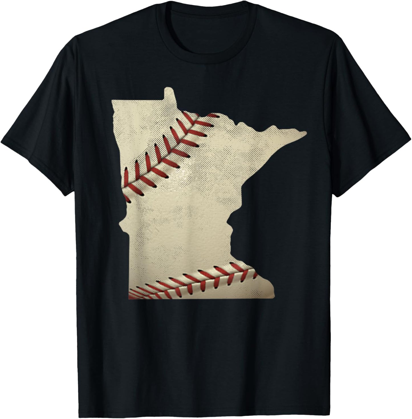 Generic MINNESOTA Baseball State Map Softball Love MN USA T-Shirt - T-Shirt | Black