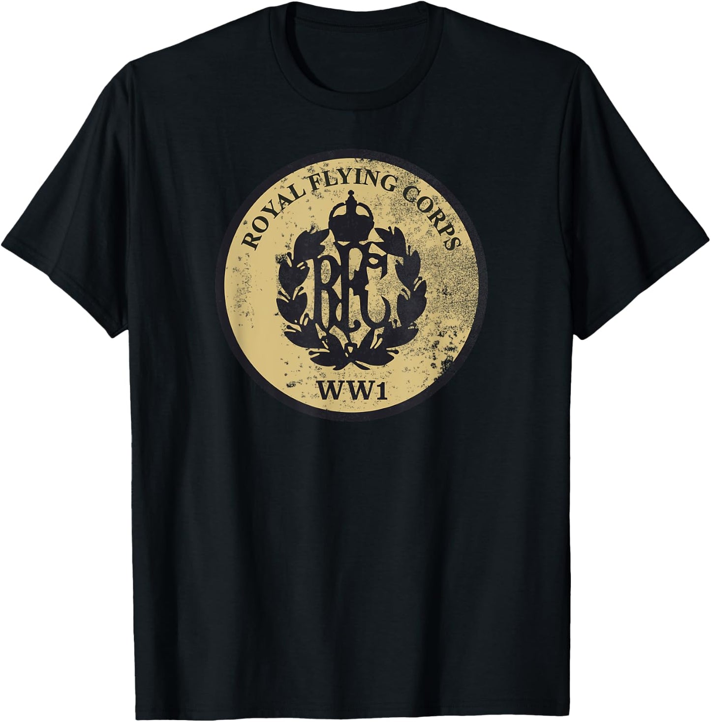 WW1 Royal Flying Corps (distressed) T-Shirt - T-Shirt | Black
