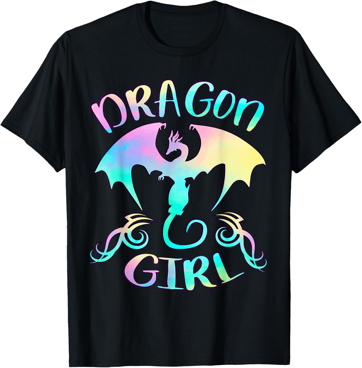 Dragon Girl Just a girl Who Loves Dragons Lover Themed T-Shirt - T-Shirt | Black