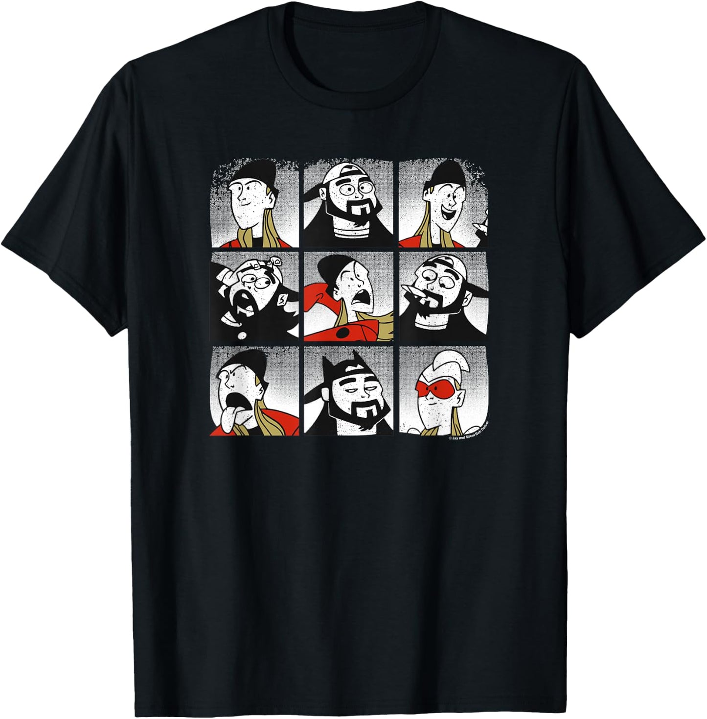 Clerks III Jay and Silent Bob Character Profile Box Up T-Shirt - T-Shirt | Black