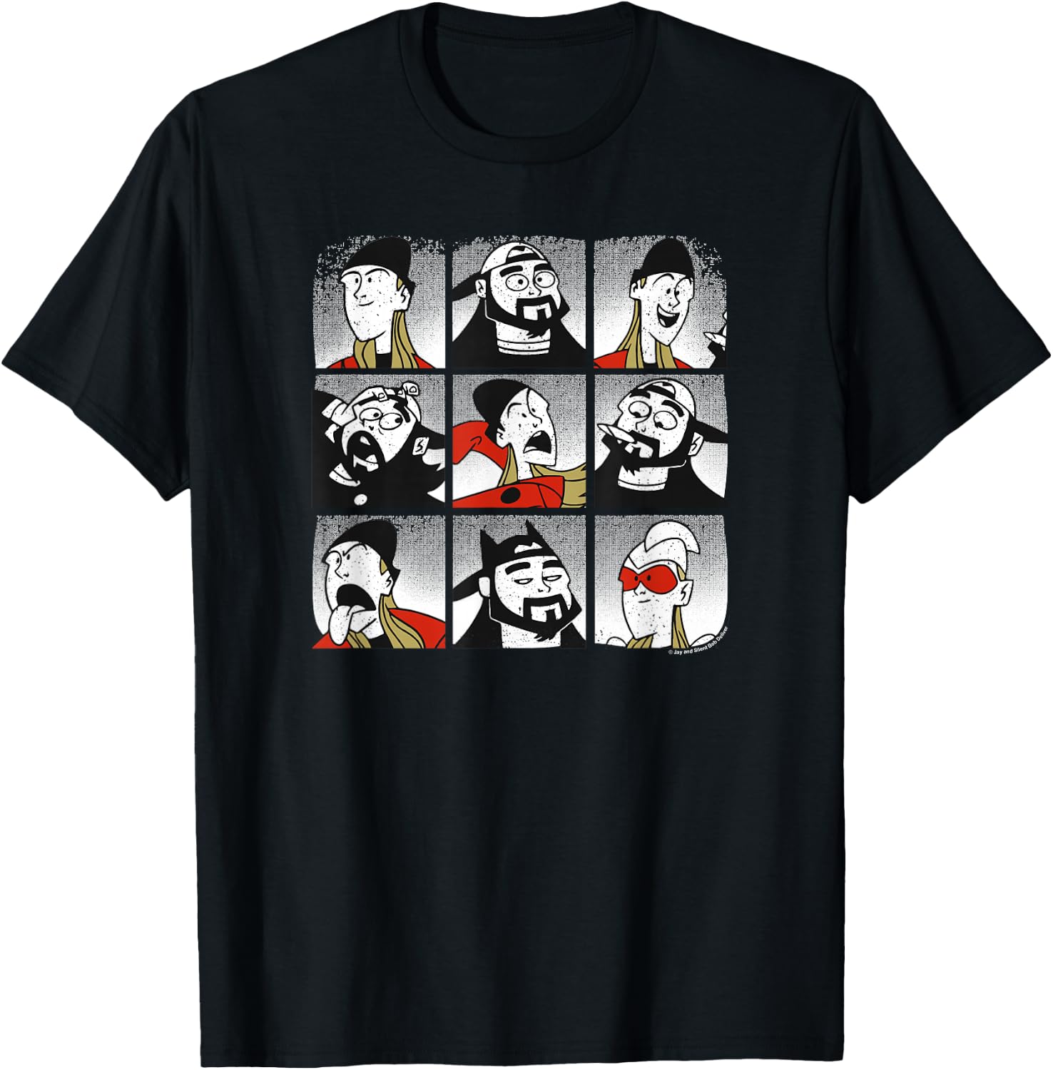 Clerks III Jay and Silent Bob Character Profile Box Up T-Shirt - T-Shirt | Black