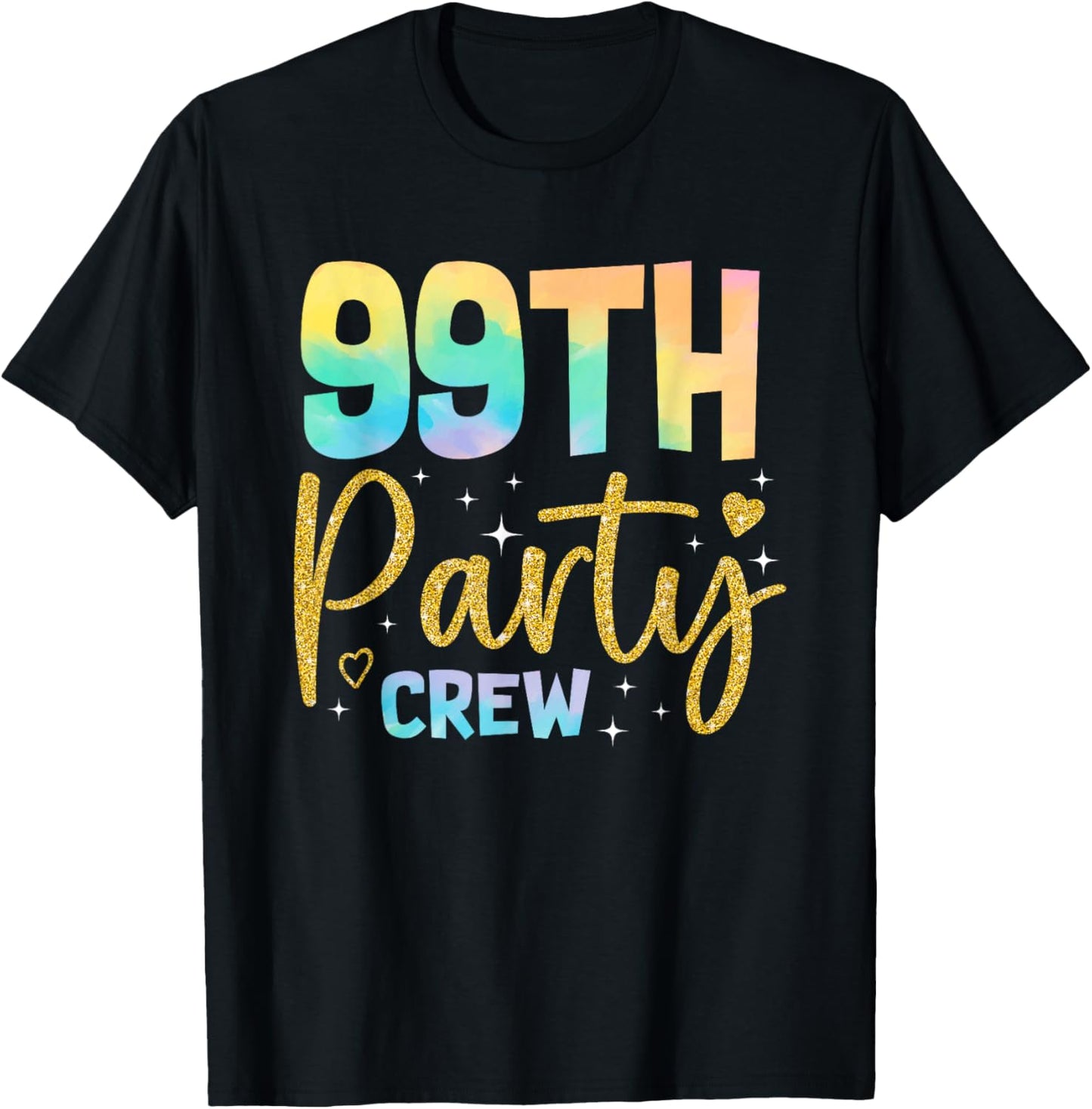 99th Party Crew 99 Years Old Birthday Party Family Matching T-Shirt - T-Shirt | Black