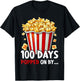 100th Day Of School 100 Days Popped On By Popcorn T-Shirt - T-Shirt | Black