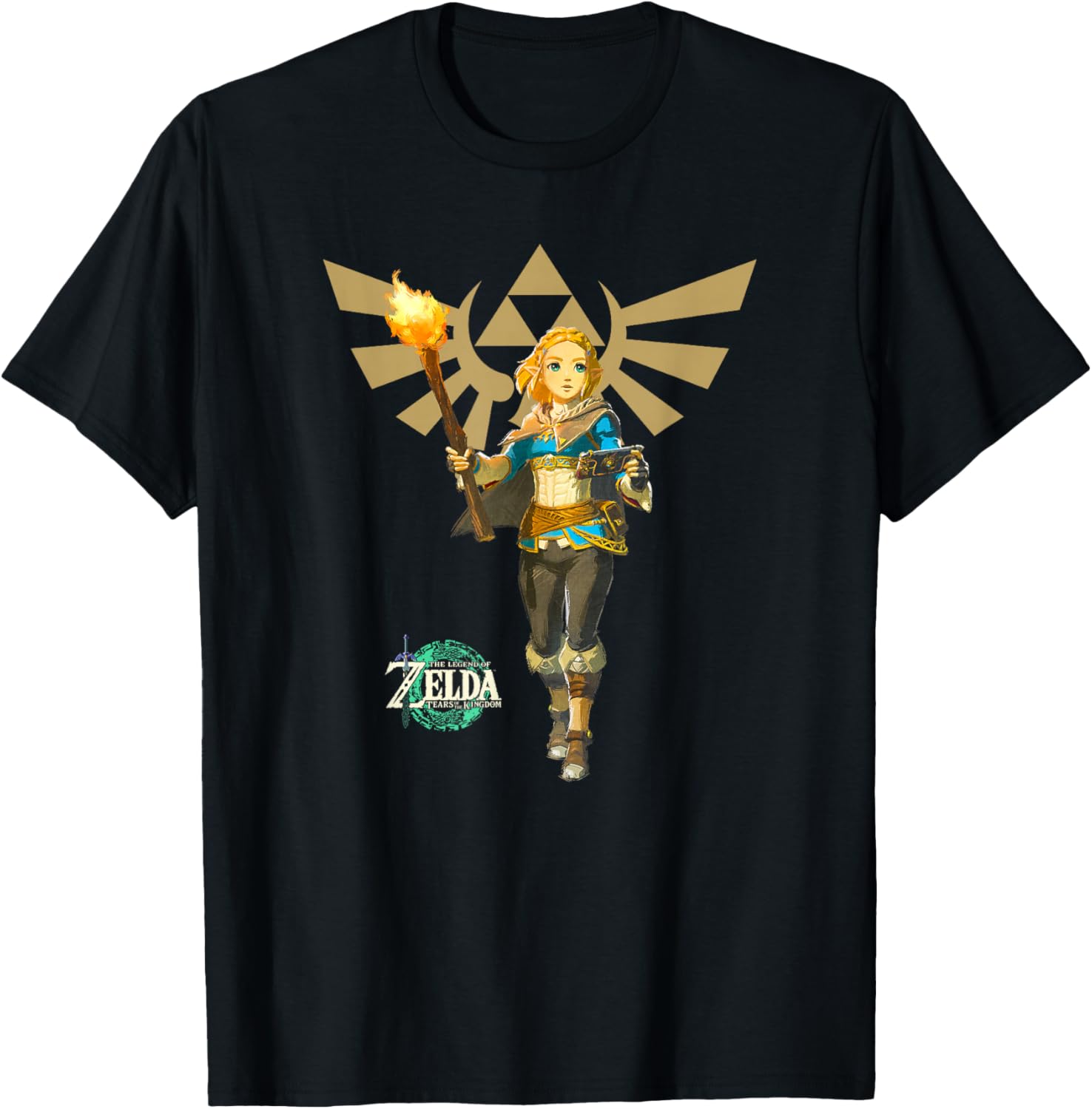 The Legend of Zelda Tears Of The Kingdom Zelda Exploring T-Shirt - T-Shirt | Black
