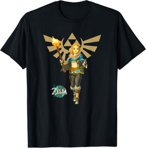 The Legend of Zelda Tears Of The Kingdom Zelda Exploring T-Shirt - T-Shirt | Black