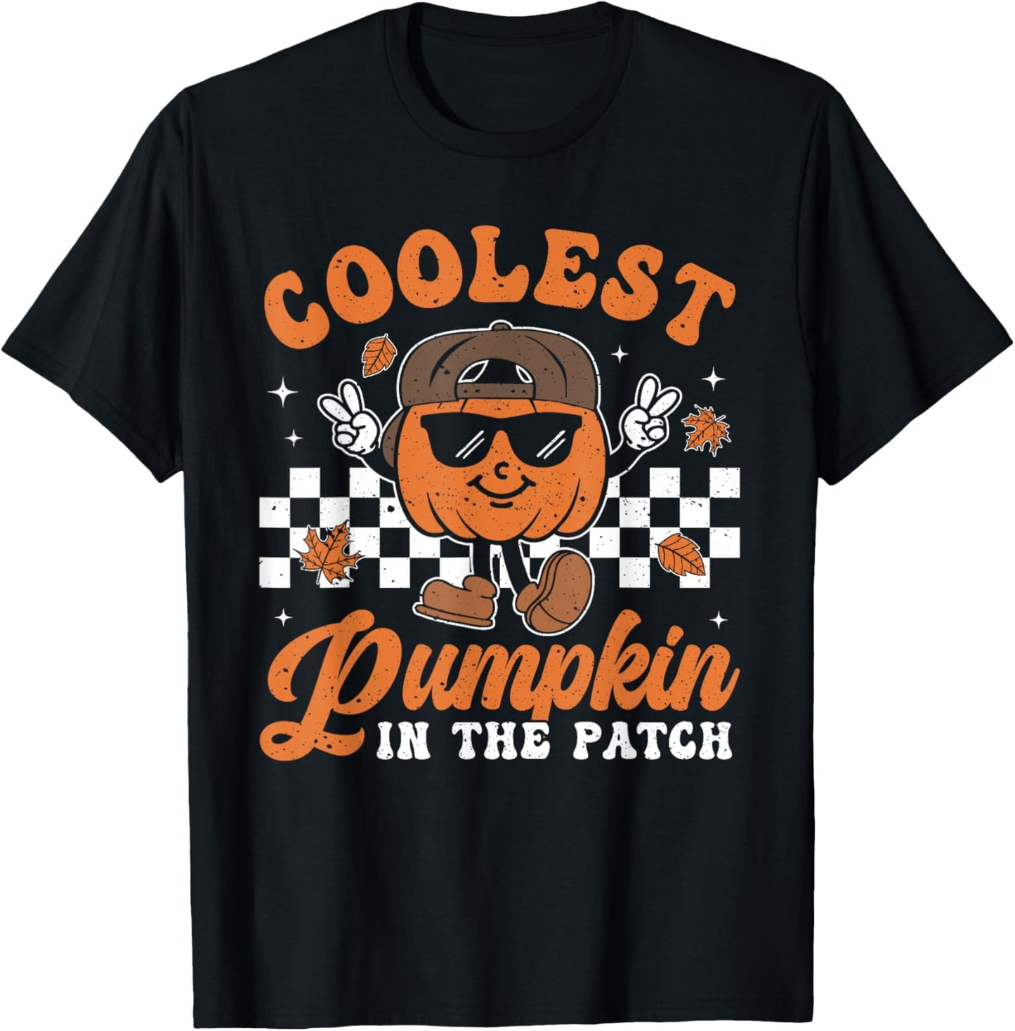Coolest Pumpkin In The Patch Halloween Boys Girls Teens Kids T-Shirt - T-Shirt | Black