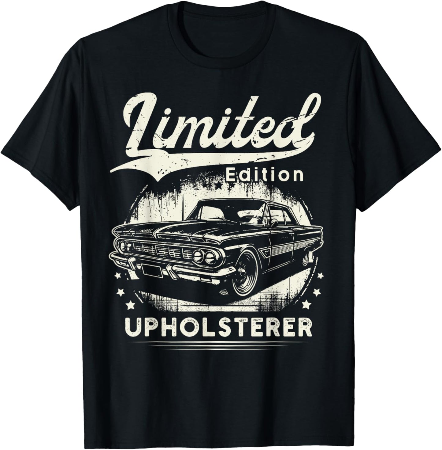 Upholsterer Job classic car Birthday Worker Professional T-Shirt - T-Shirt | Black