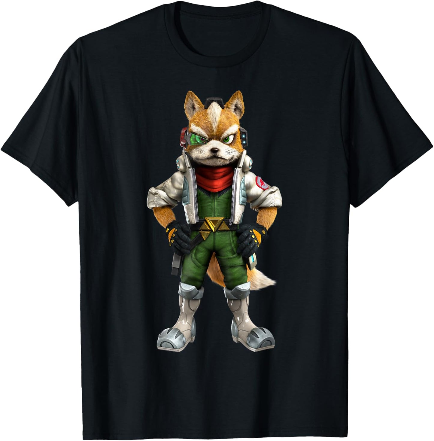 Star Fox Fox McCloud 3D Poster T-Shirt - T-Shirt | Black