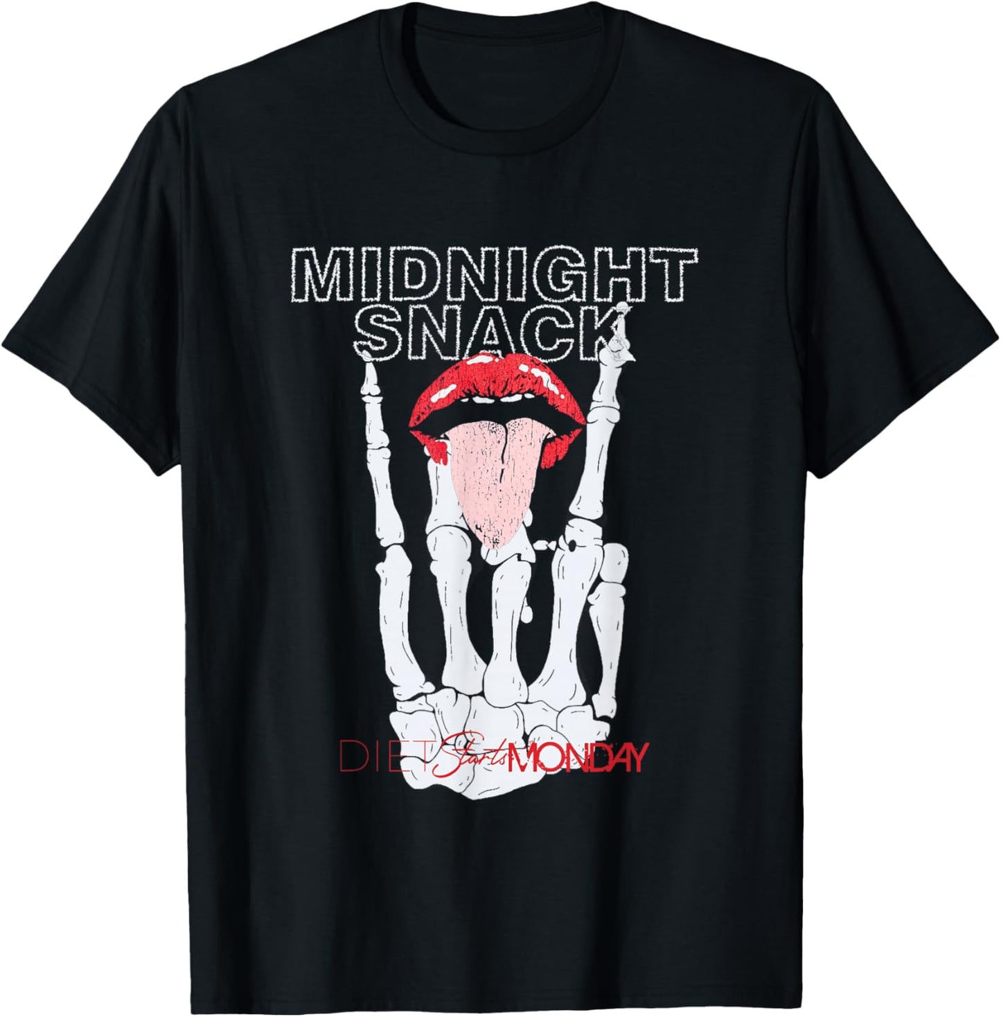 Vintage Midnight Snack Design T-Shirt - T-Shirt | Black