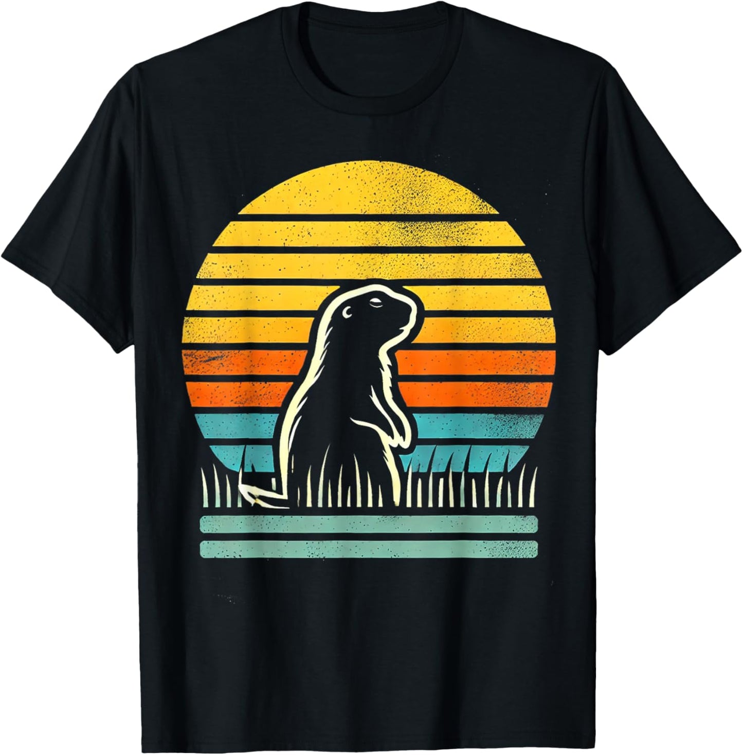 Retro Prairie Dog Men Women Kids T-Shirt - T-Shirt | Black