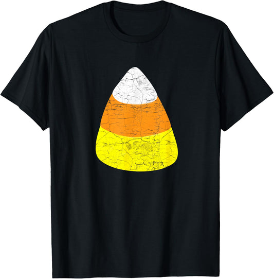 Halloween Candy Corn Vintage Illustration - Candy Corn T-Shirt - T-Shirt | Black