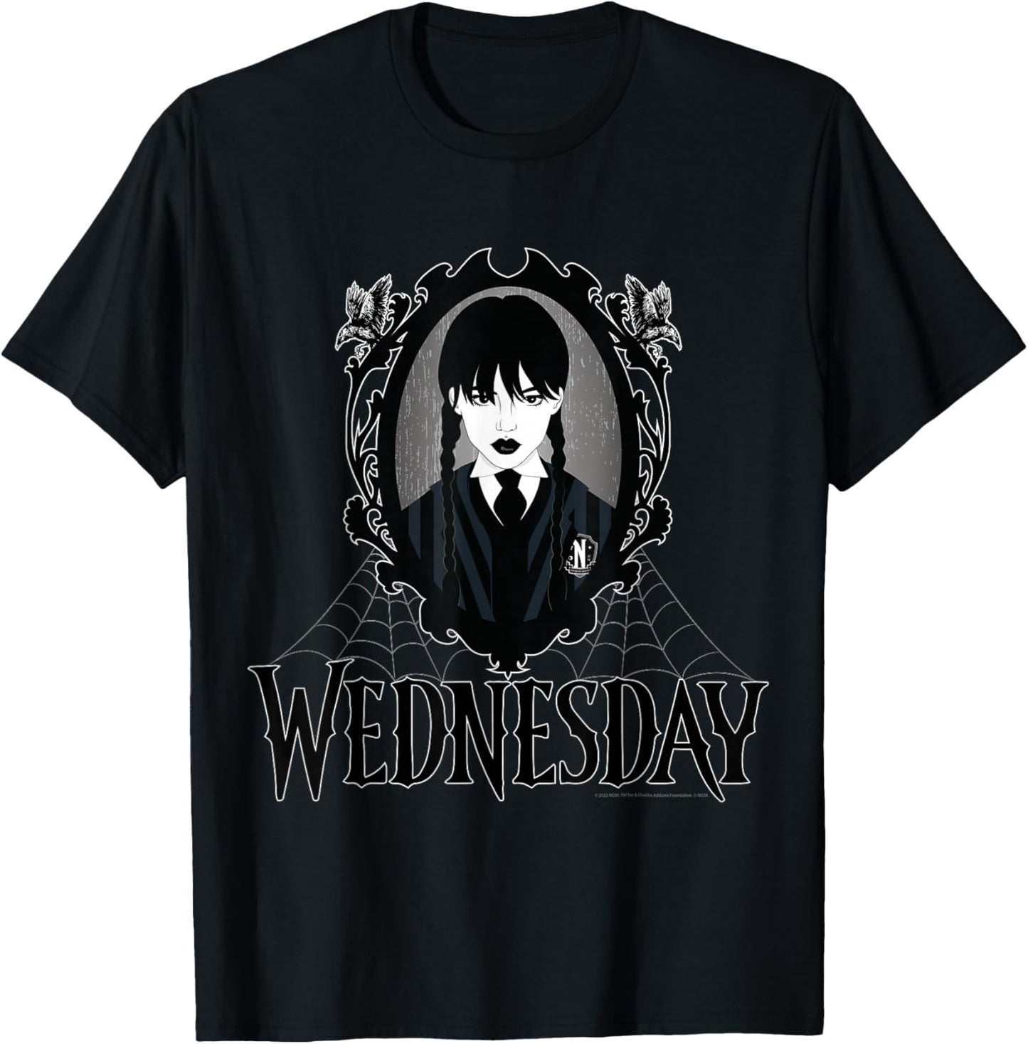 Wednesday Series Wednesday Web Frame T-Shirt - T-Shirt | Black