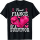Proud Fiancé Of Survivor Breast Cancer Boxing Gloves Pink T-Shirt - T-Shirt | Black