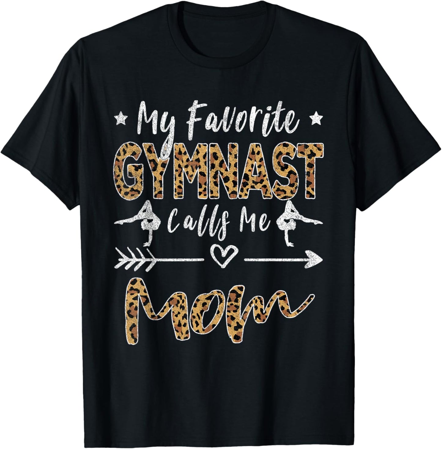 My Favorite Gymnast Calls Me Mom Gymnastics Mom T-Shirt - T-Shirt | Black
