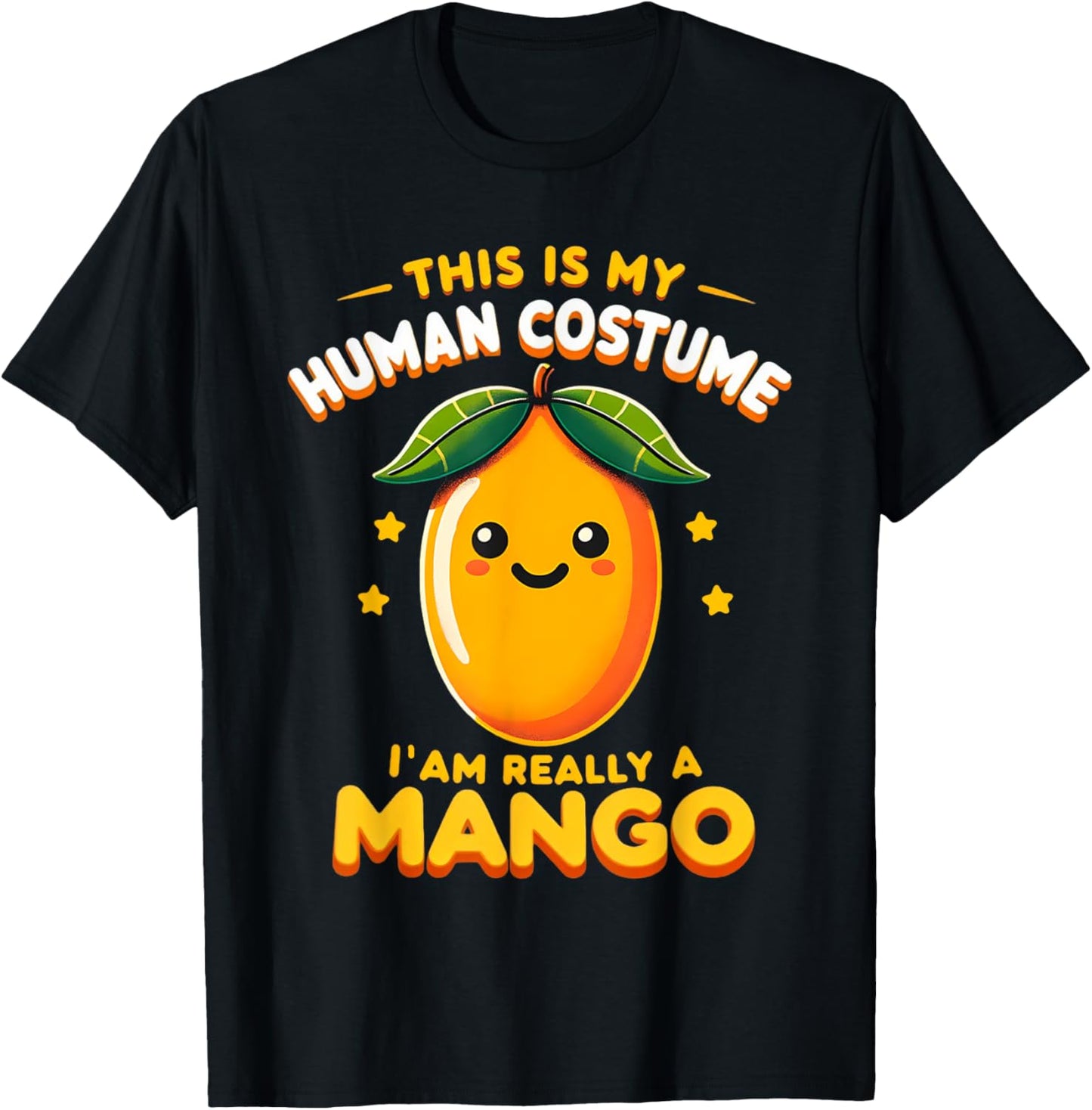 Cute This Is My Human Costume I'm Really A Mango Funny Kids T-Shirt - T-Shirt | Black