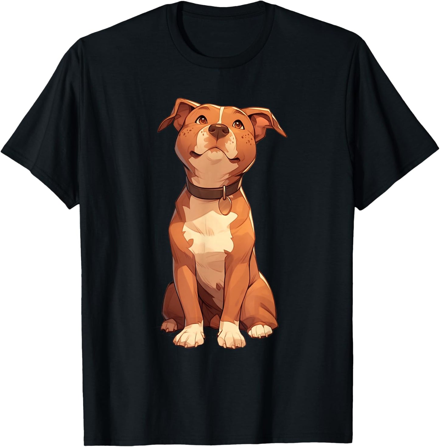 Pitbull Cartoon Dog Lover Pitty Puppy Owner Walker Trainer Men Women Girls Kids T-Shirt - T-Shirt | Black