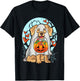 Cute Halloween Dog Ghost Costume Trick Treat Pumpkin T-Shirt - T-Shirt | Black