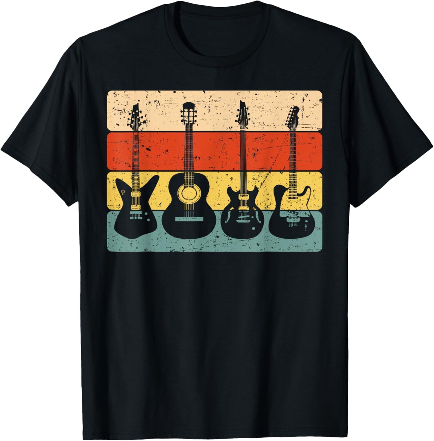 Cool Guitar Design Women Guitarist Guitar Player T-Shirt - T-Shirt | Black