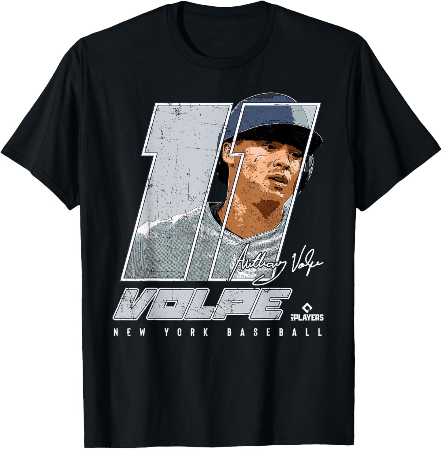 Silhouette Anthony Volpe New York MLBPA T-Shirt - T-Shirt | Black