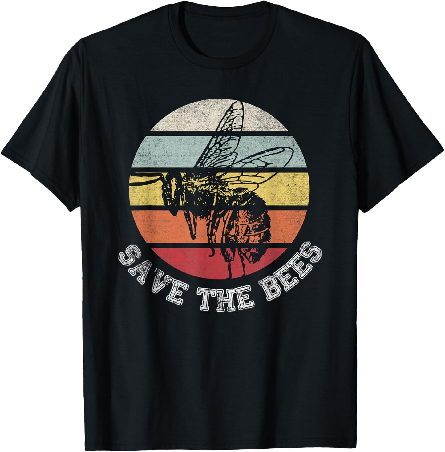 Distressed graphic honey bee lovers shirts for beekeeper T-Shirt - T-Shirt | Black