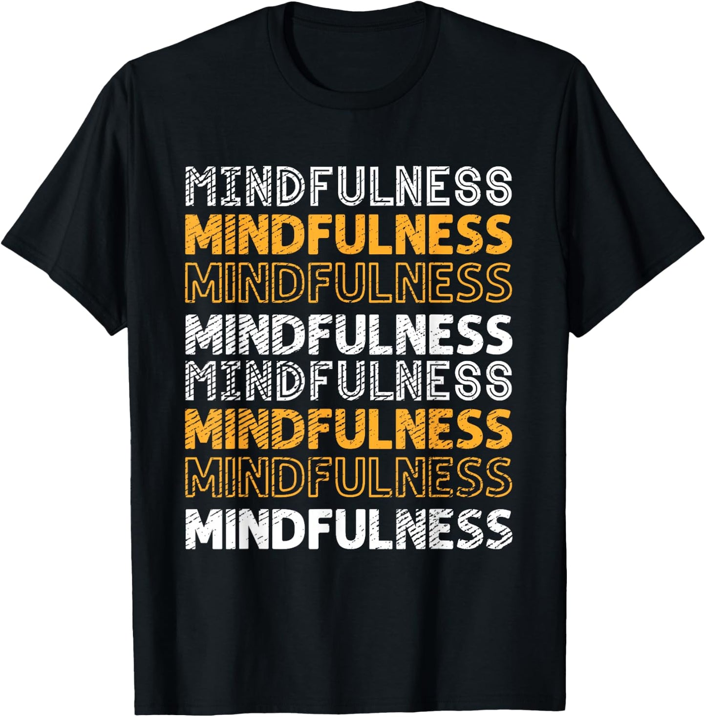 Mindfulness | Peace Gratitude | Spiritual Meditation T-Shirt - T-Shirt | Black