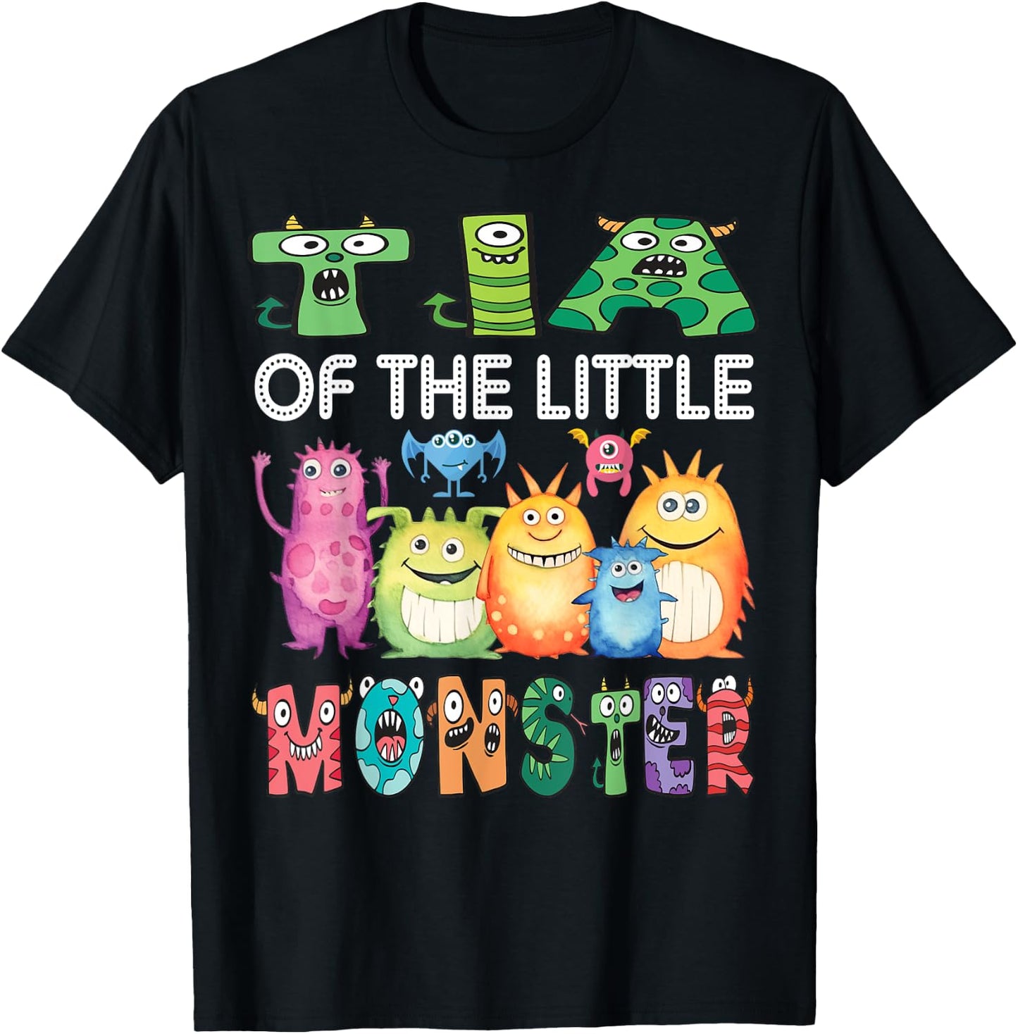 Tia Of The Little Monster Kids 1St Birthday Party T-Shirt - T-Shirt | Black