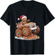 Monster Truck Gingerbread Man Funny Christmas Baking Cookies T-Shirt - T-Shirt | Black