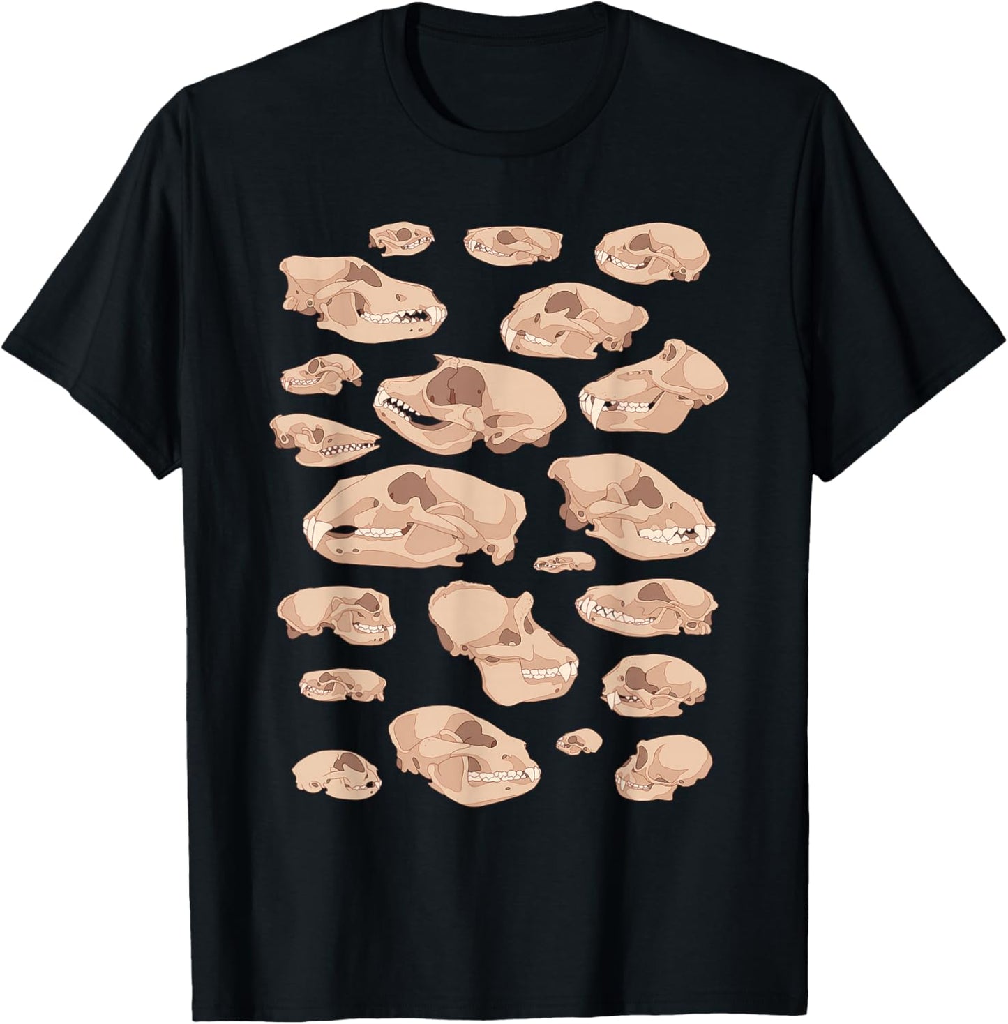 Animal Skulls Biology Diagram Science & Nature T-Shirt - T-Shirt | Black
