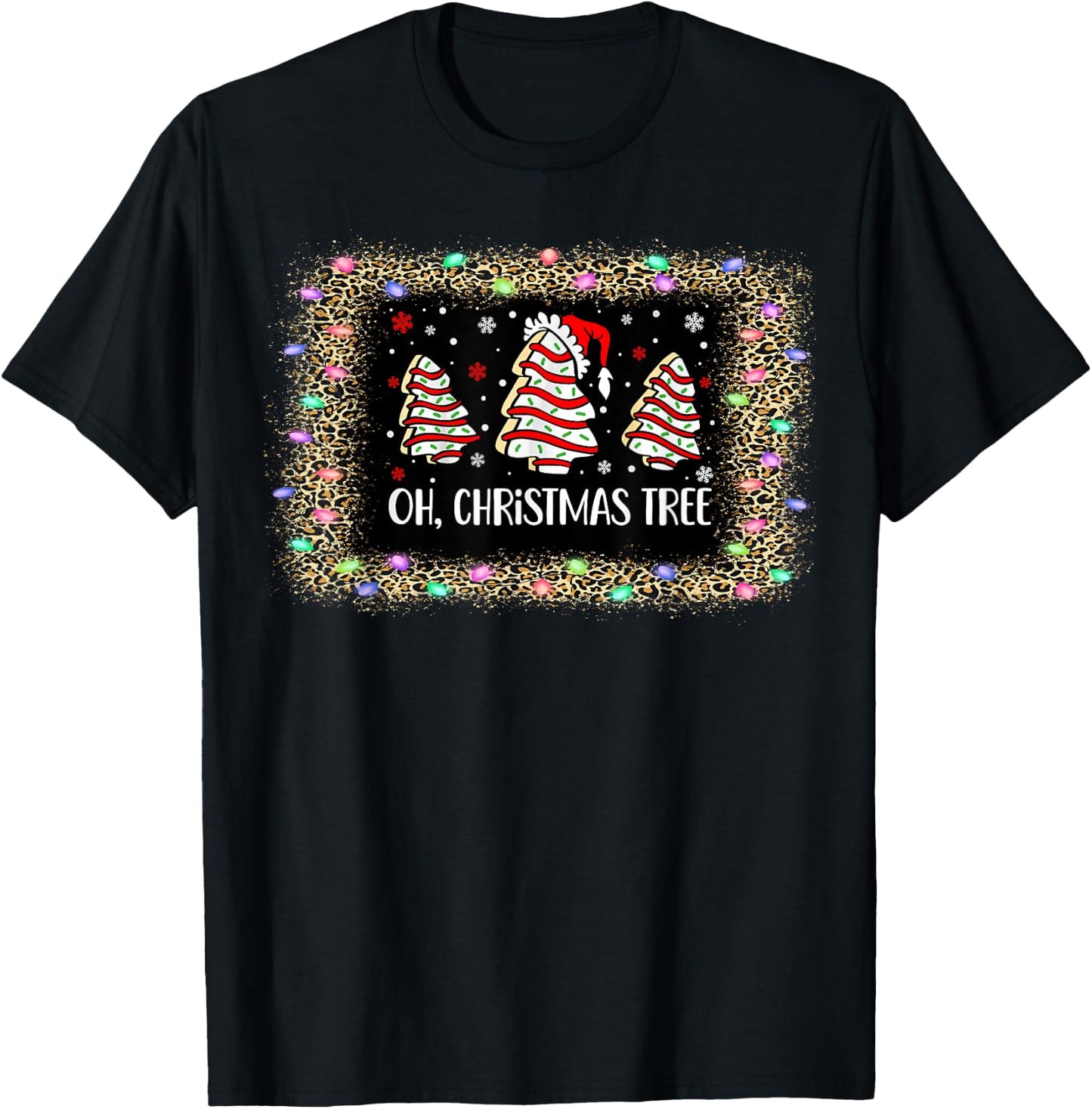 Groovy Oh Christmas Tree Cakes Debbie Becky Jen Cake Lovers T-Shirt - T-Shirt | Black