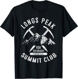 Longs Peak Summit Club I Climbed Longs Peak Colorado T-Shirt - T-Shirt | Black