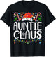 Auntie Claus Christmas Aunt Xmas Matching Family Christmas T-Shirt - T-Shirt | Black