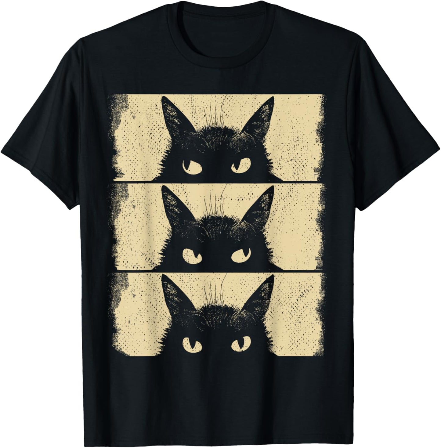 Cat Lover, Grumpy Black Kitten, Cat Mom, Cat Dad T-Shirt - T-Shirt | Black