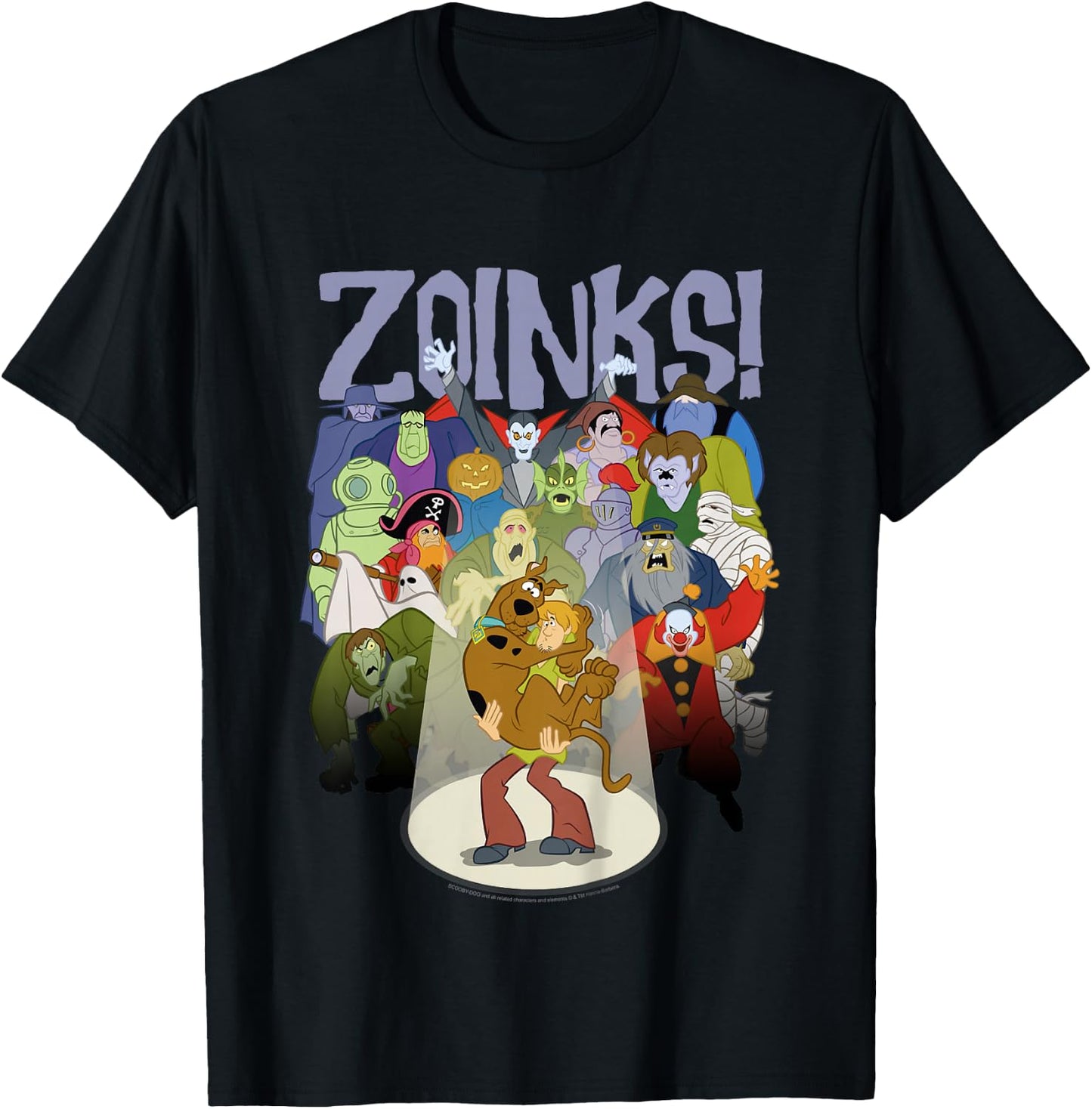 Kids Scooby-Doo Shaggy and Scooby Zoinks Monsters T-Shirt - T-Shirt | Black