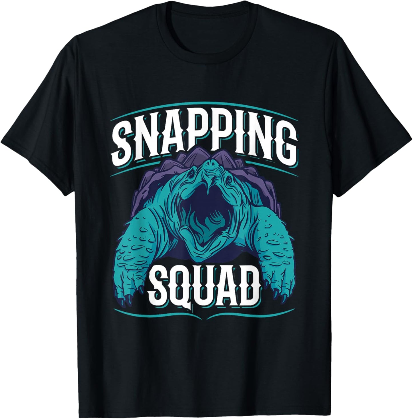 Snapping Squad Design for an Alligator snapping turtle lover T-Shirt - T-Shirt | Black