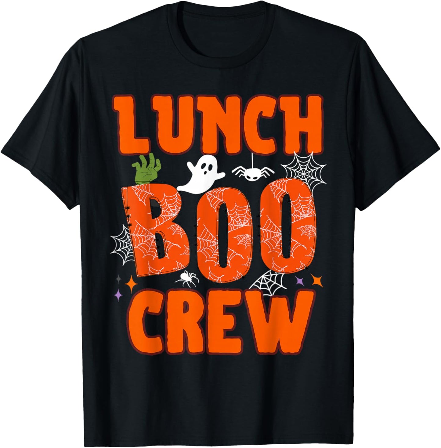 Lunch Lady Boo Crew Cafeteria Halloween Costume Matching T-Shirt - T-Shirt | Black