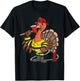 Thanksgiving Firefighter Turkey - Proud Fireman Gift T-Shirt - T-Shirt | Black