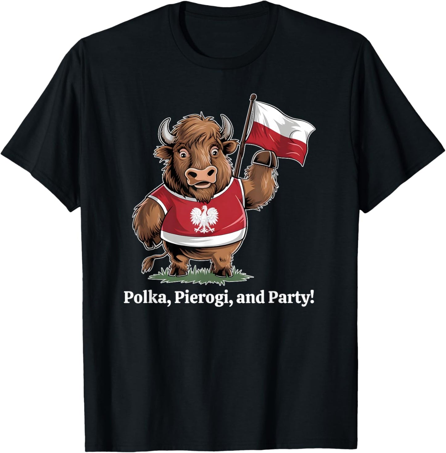 Polka. Pierogi. Party. – Dyngus Day 2025 Polish American T-Shirt - T-Shirt | Black