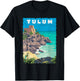 Vintage Distressed Tulum Beach Mexico Vacation Souvenir T-Shirt - T-Shirt | Black