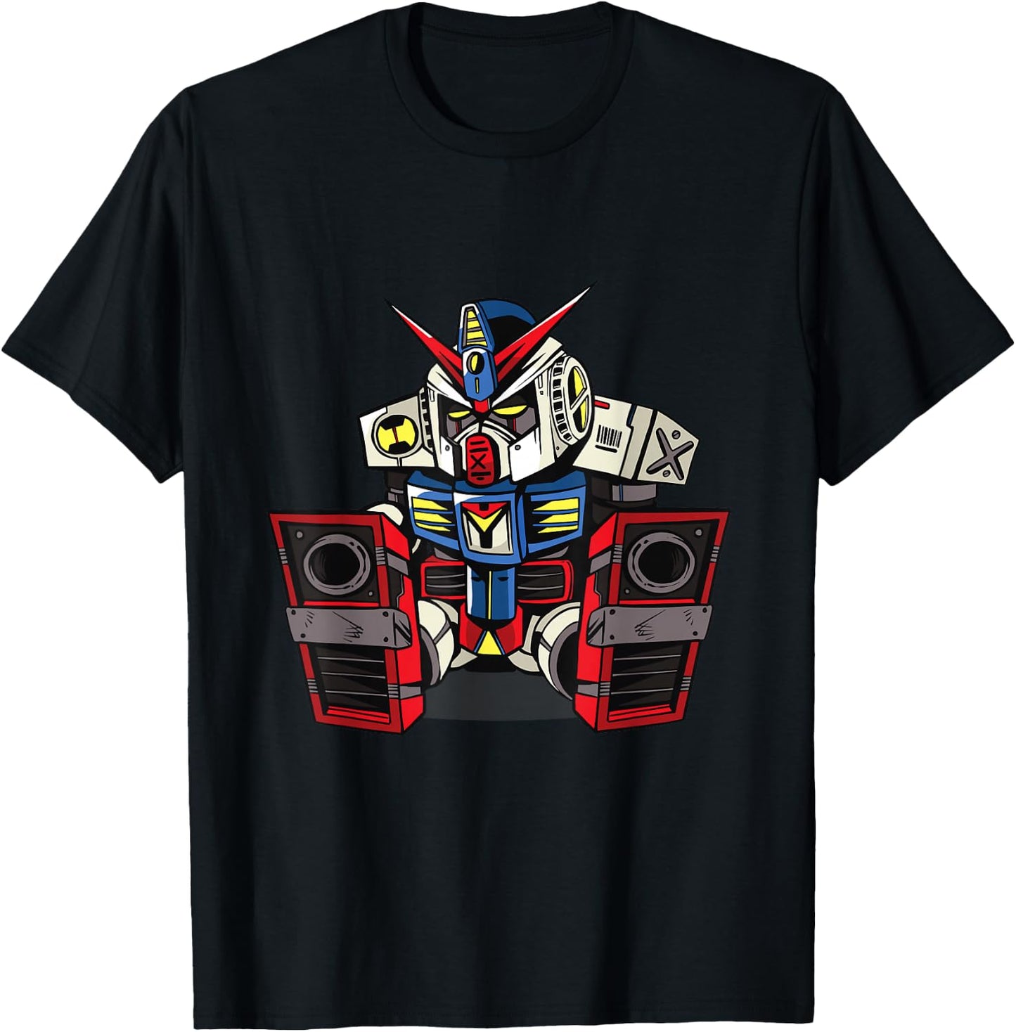 Sleepy Mecha Robot Science Fiction Anime T-Shirt - T-Shirt | Black