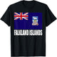 Falklandinseln Flagge Grunge Vintage Souvenir Falkland T-Shirt - T-Shirt | Black