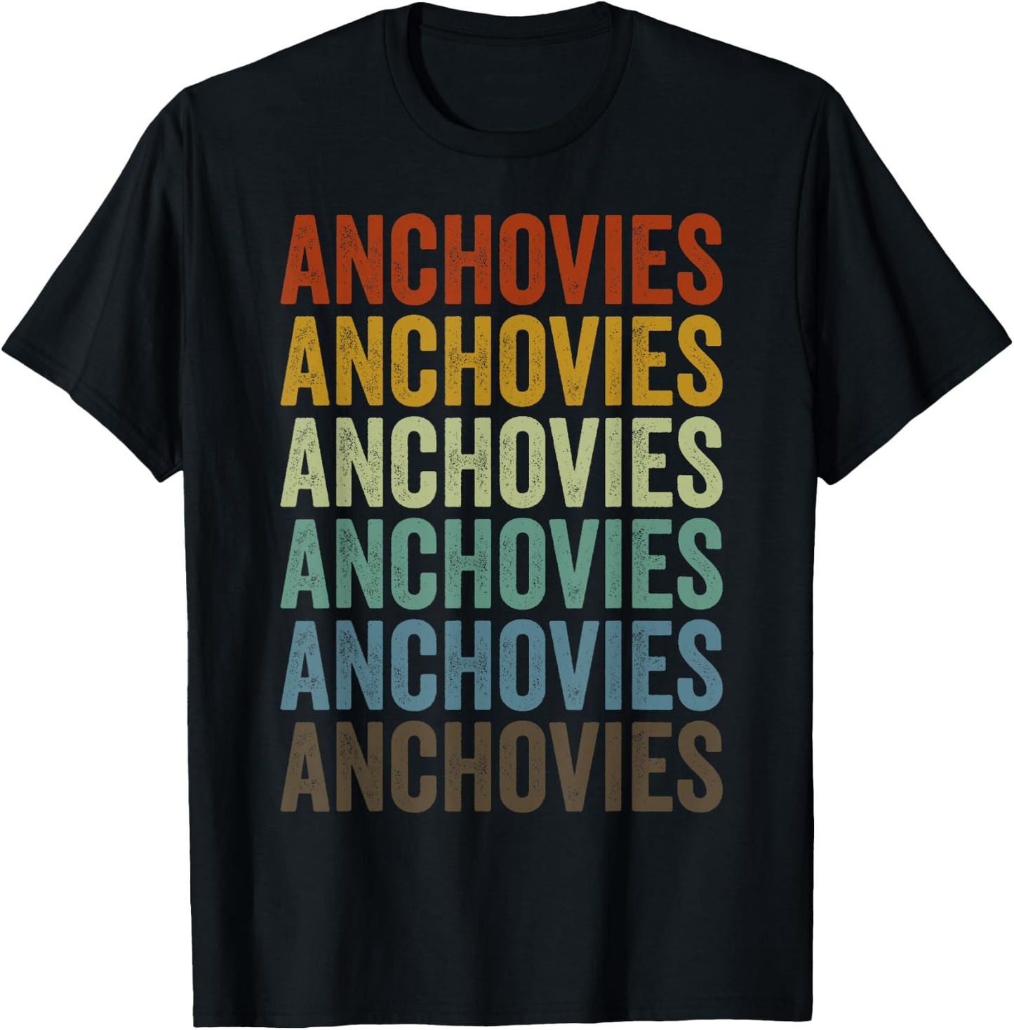 Anchovies Retro T-Shirt - T-Shirt | Black