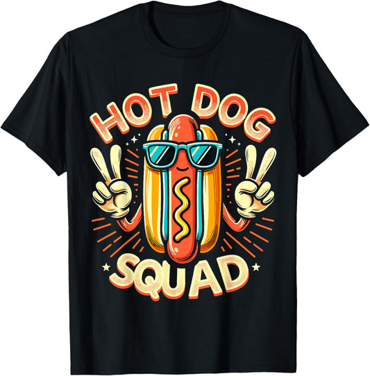 Hot Dog Squad Hot Dog Stand Team Hotdog Crew T-Shirt - T-Shirt | Black