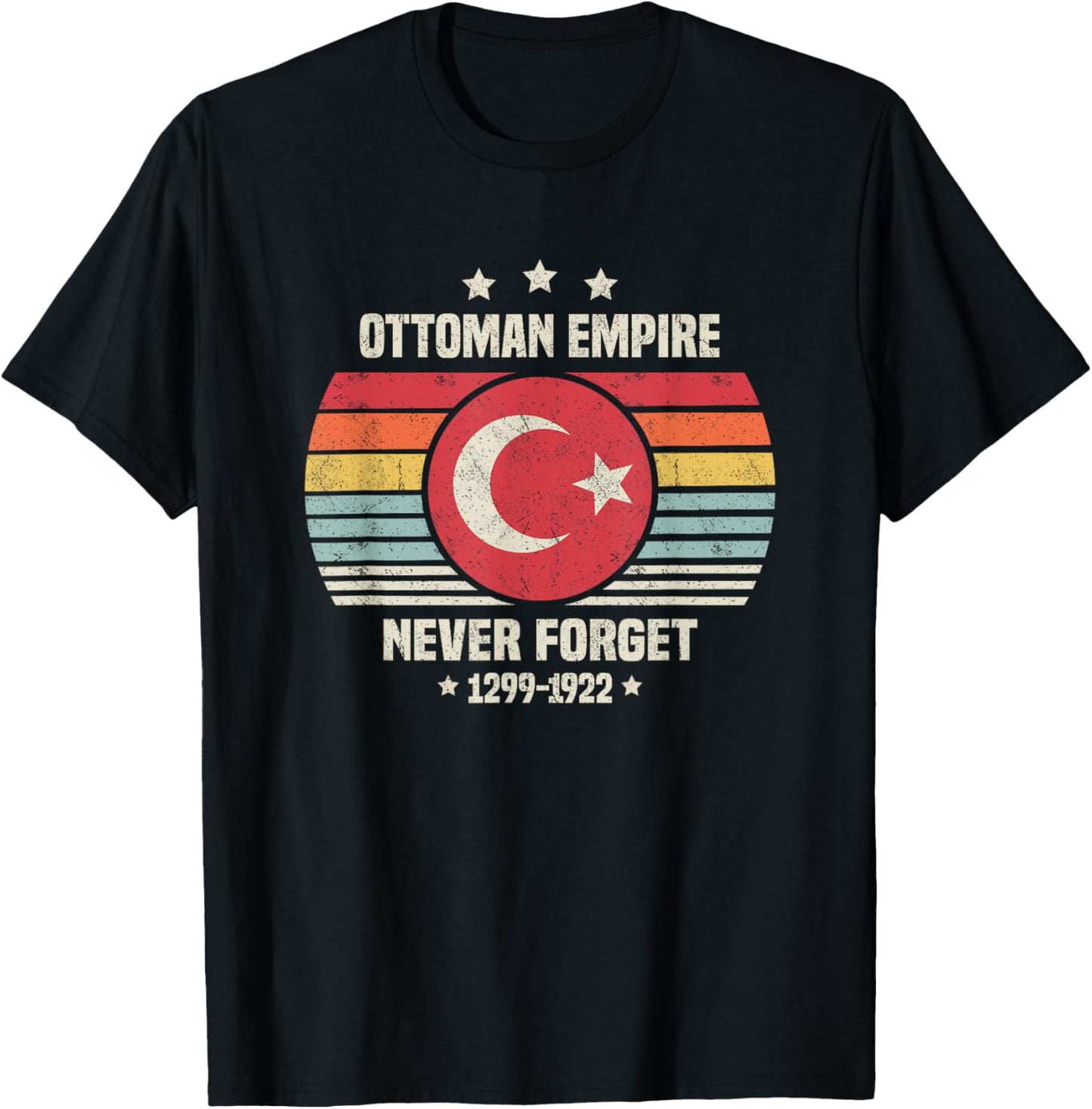 Never Forget Ottoman Empire Retro Style Funny History T-Shirt - T-Shirt | Black