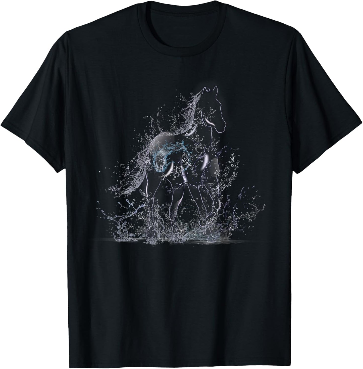 Water Spirit Horse Nokk Brook Horse Scandinavia Fairytale T-Shirt - T-Shirt | Black