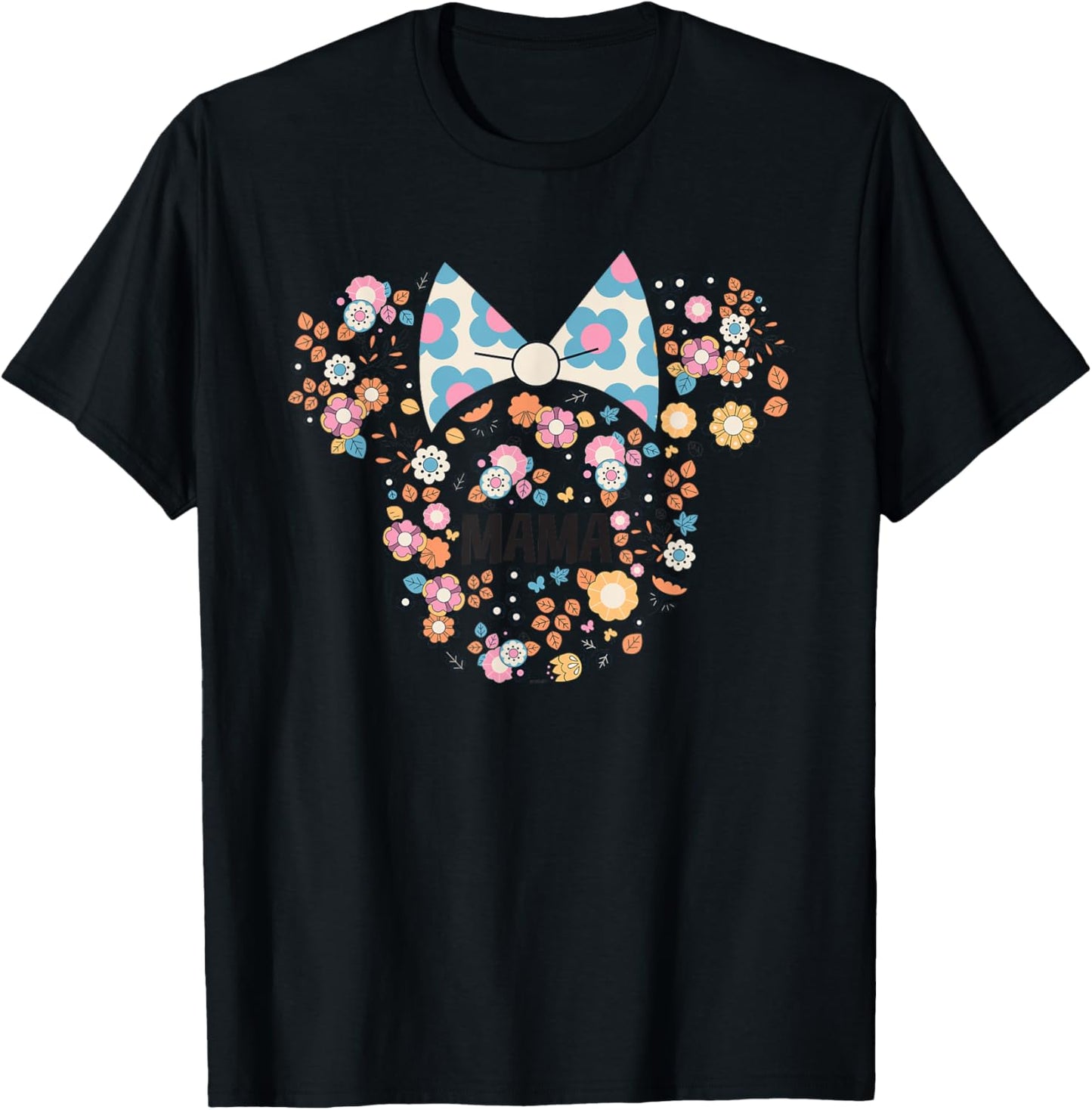 Disney Minnie Mouse Disney Mama Icon Flowers Mother's Day T-Shirt - T-Shirt | Black