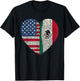 Half Mexican Half American USA Flag Mexico America T-Shirt - T-Shirt | Black