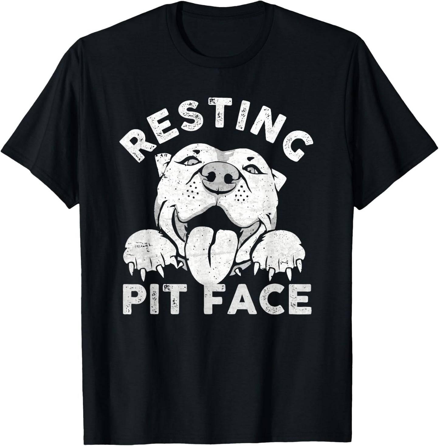 Pitbull Dog Resting Pit Face Sarcastic Humor Quotes Men Women T-Shirt - T-Shirt | Black